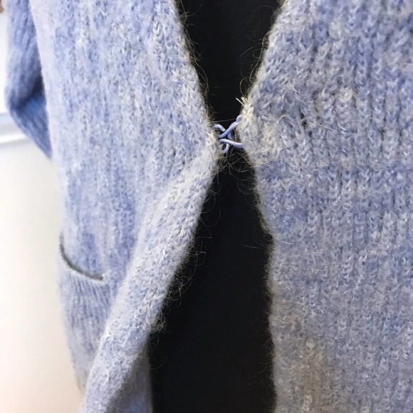 Basic House Oversized Light Blue Cardigan Sweater Size XS - Picture 3 of 6